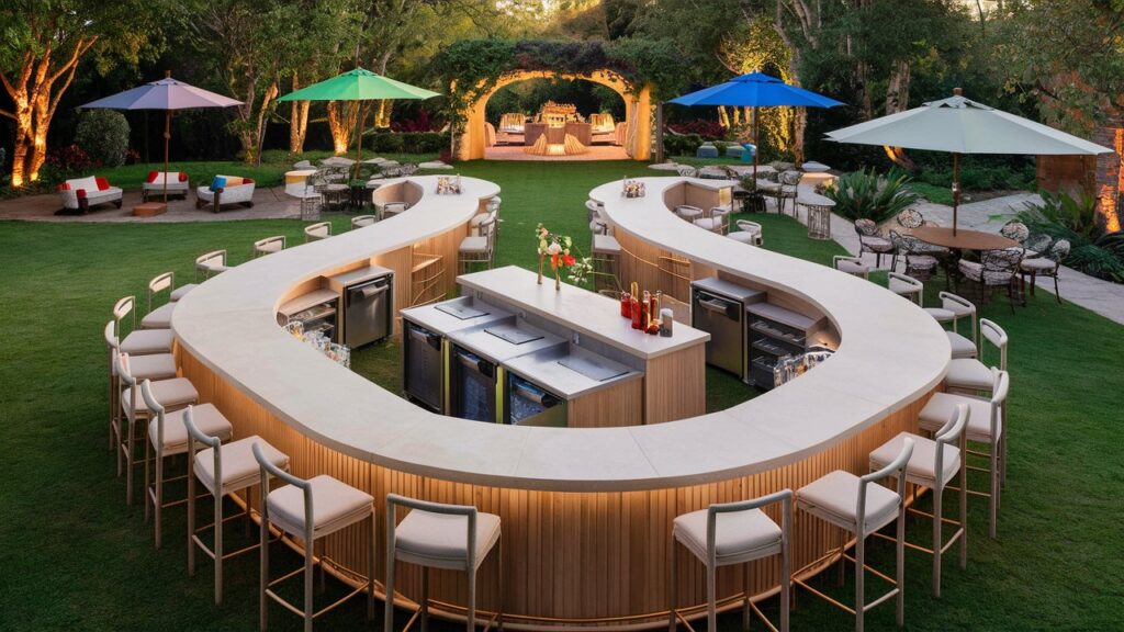 Extra-Long Outdoor Bar