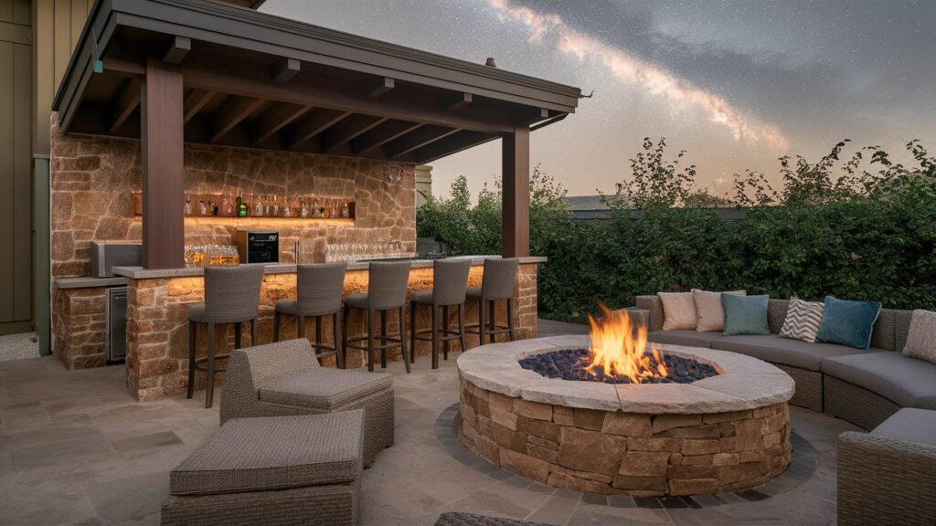 Fire Pit Bar Combo