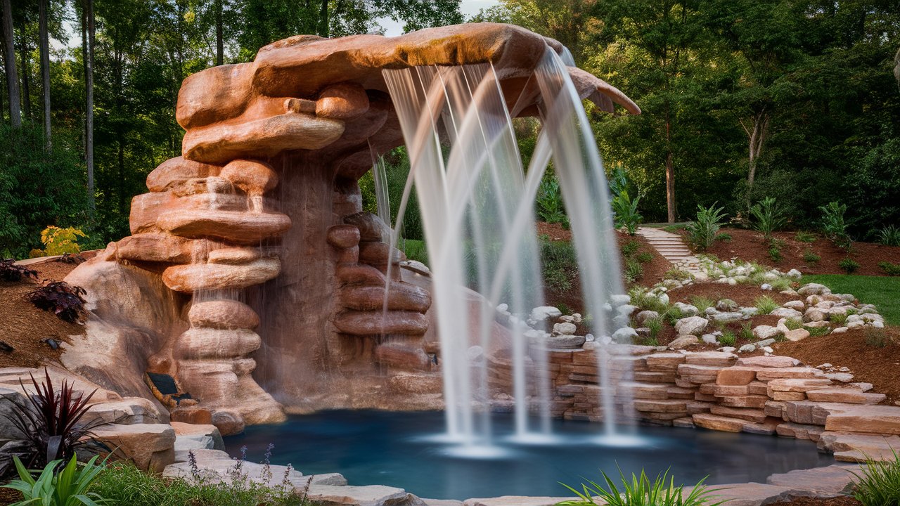 Rustic Style Waterfall 13 Inspiring Farmhouse Backyard Waterfall Ideas - Home Experts
