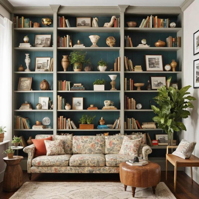 Decorating With Vintage Bookshelves