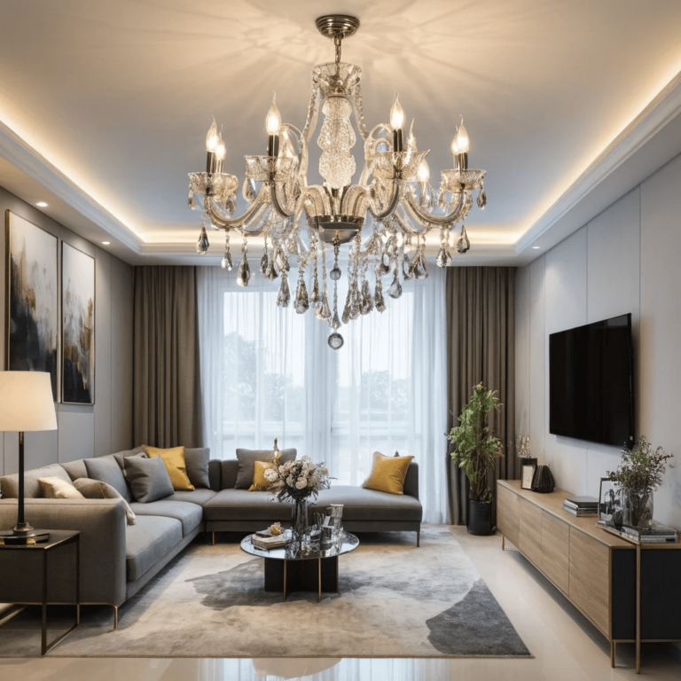 18 Luxury Living Room Chandelier Ideas for a Glamorous Look - Home Experts