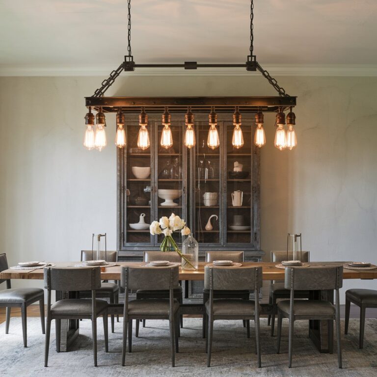 15 Unique Industrial Dining Room Lighting Ideas for a Custom Look ...