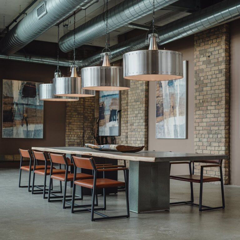 View of 15 Unique Industrial Dining Room Lighting Ideas for a Custom Look ...
