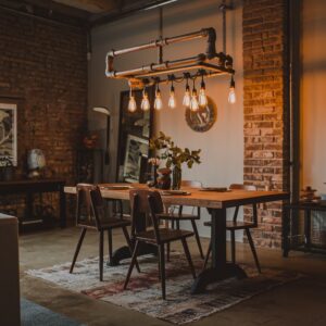 View of 15 Unique Industrial Dining Room Lighting Ideas for a Custom Look ...