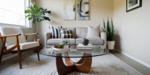 Small Space Metallic Coffee Table Ideas photo