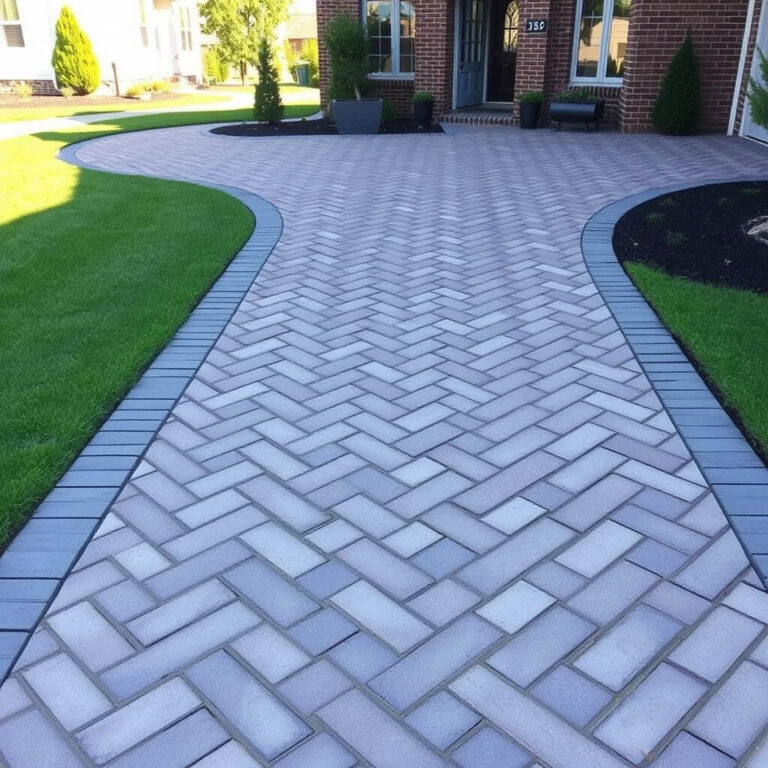 Random Pattern Paver Driveway 15 Unique Pavers Driveway Ideas for a Stunning Home Entrance - Home Experts