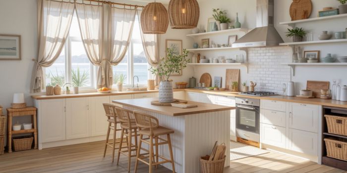 How do you style a coastal kitchen