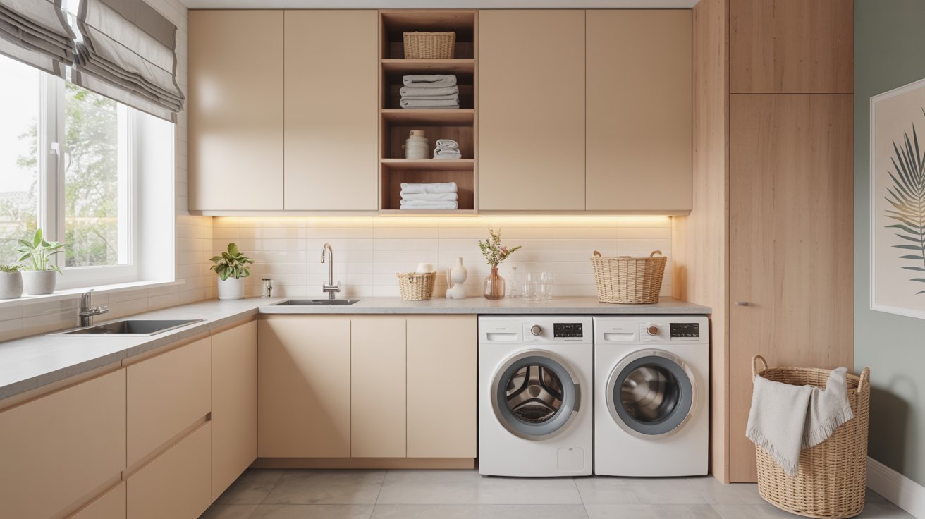 15 Modern Single Wall Laundry Ideas for a Sleek and Stylish Look
