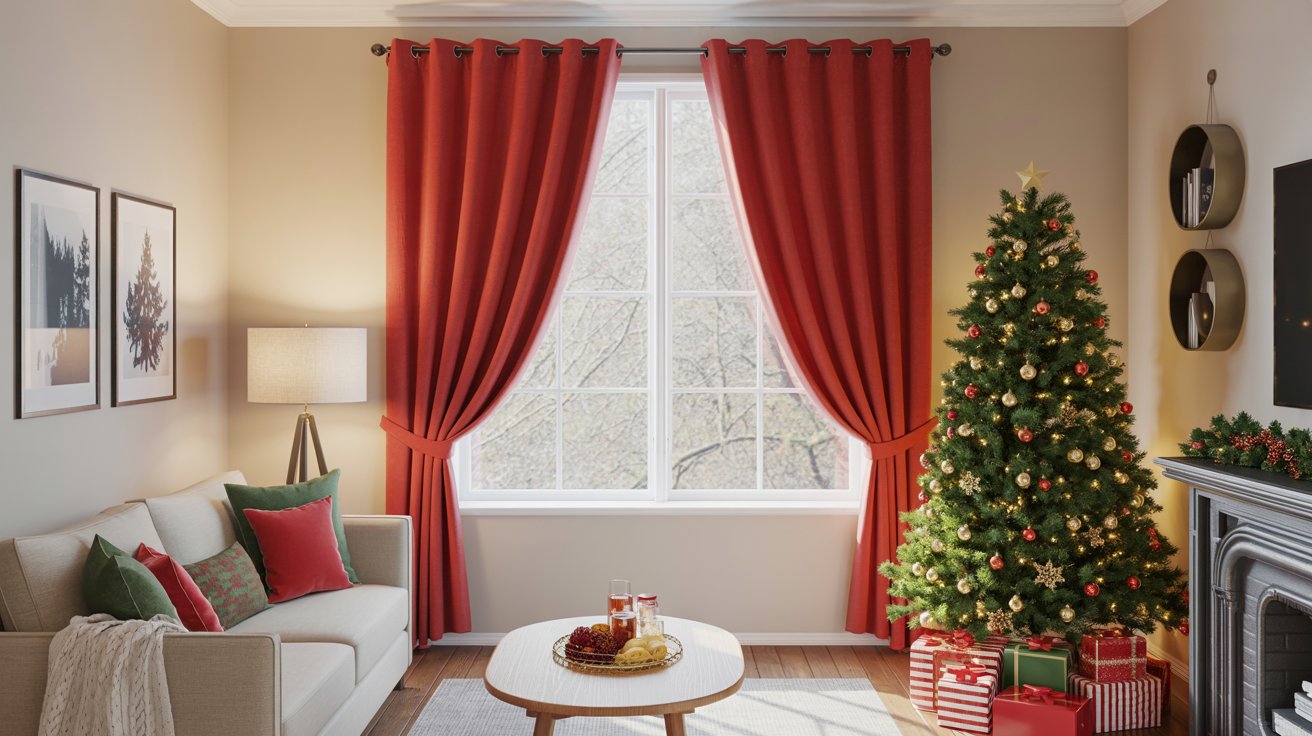 12 Christmas Curtain Ideas for Living Room to Spark Holiday Cheer