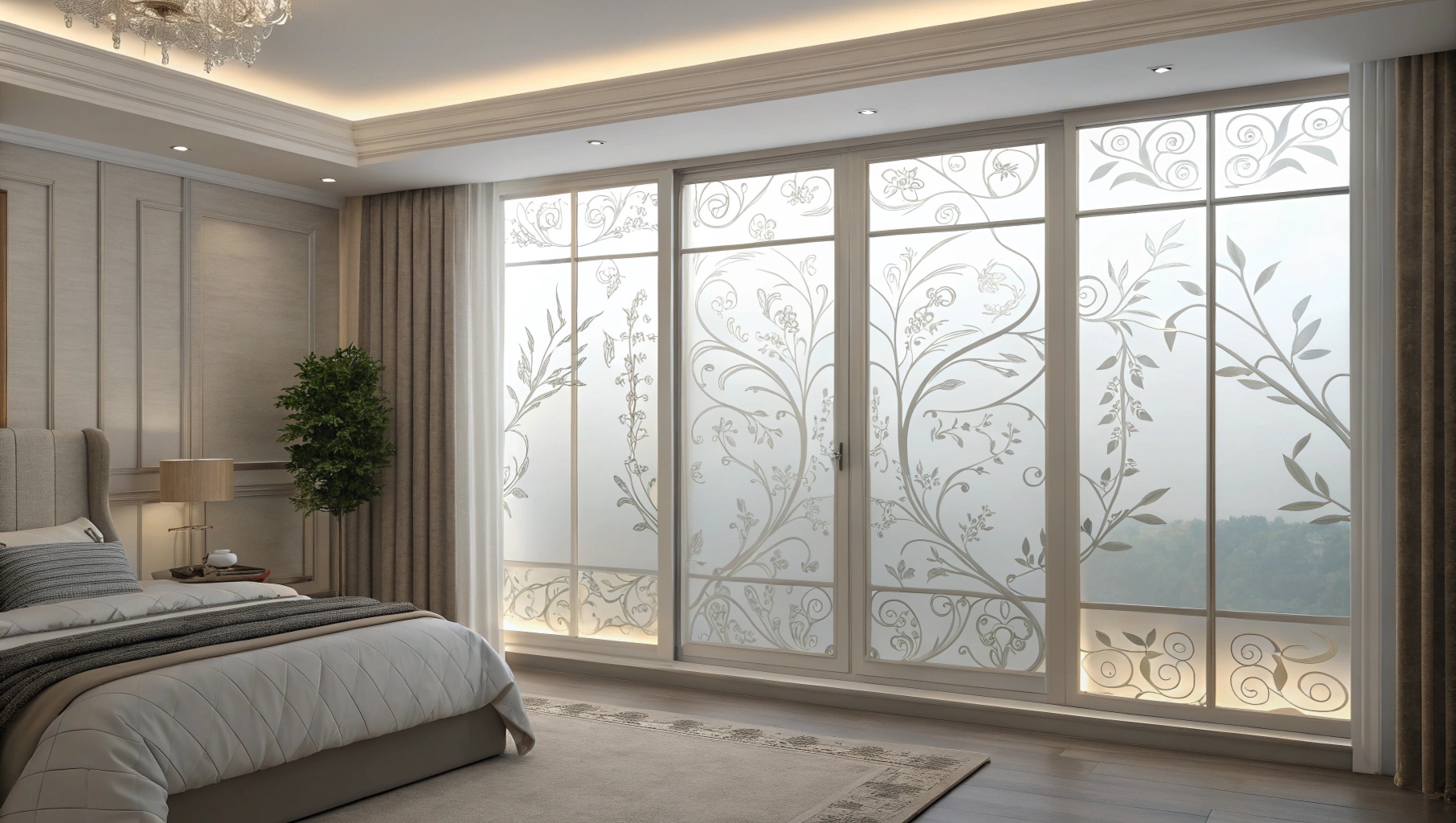 15 Stunning Frosted Glass Bedroom Window Designs Ideas for a Modern Look