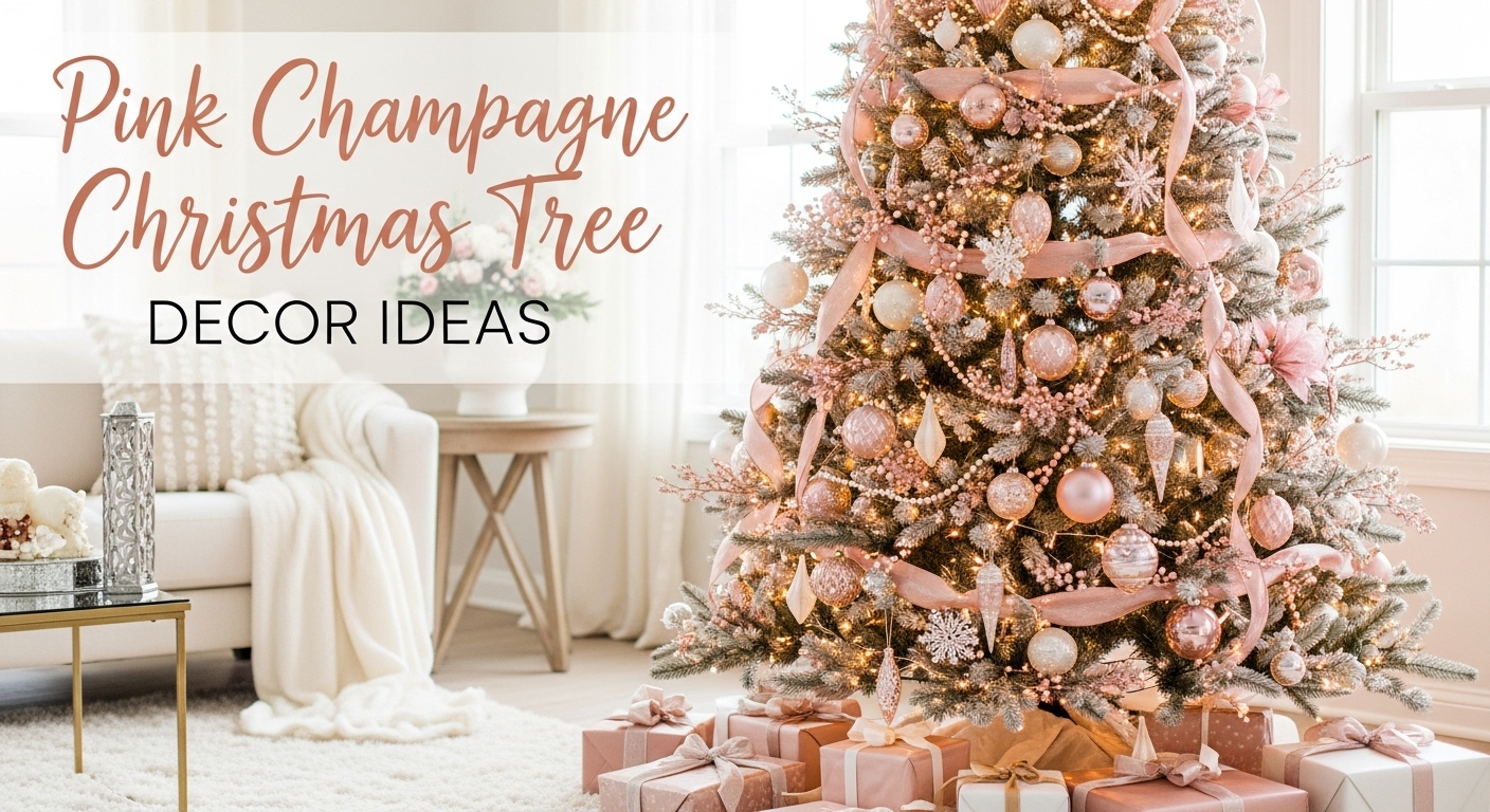 12 Pink Champagne Christmas Tree Decor Ideas