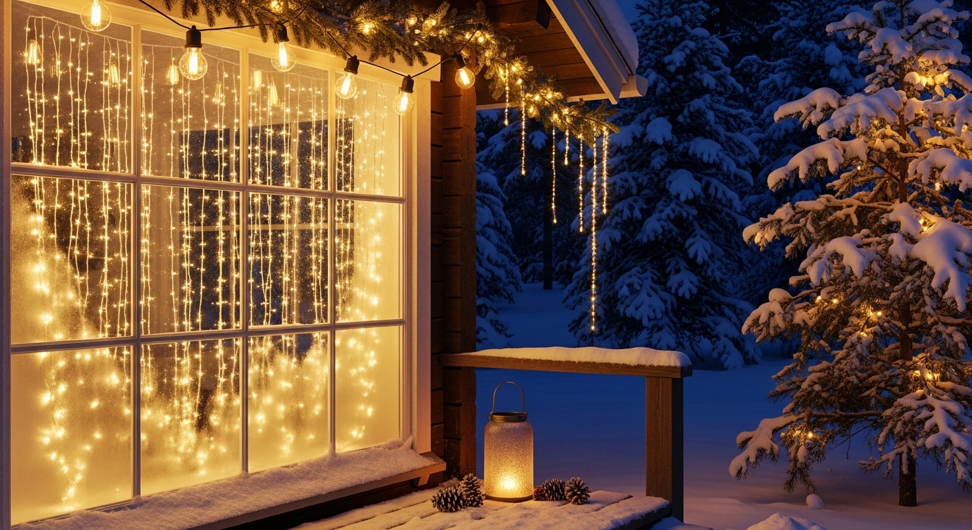 Christmas Curtain Lights Outdoor Ideas