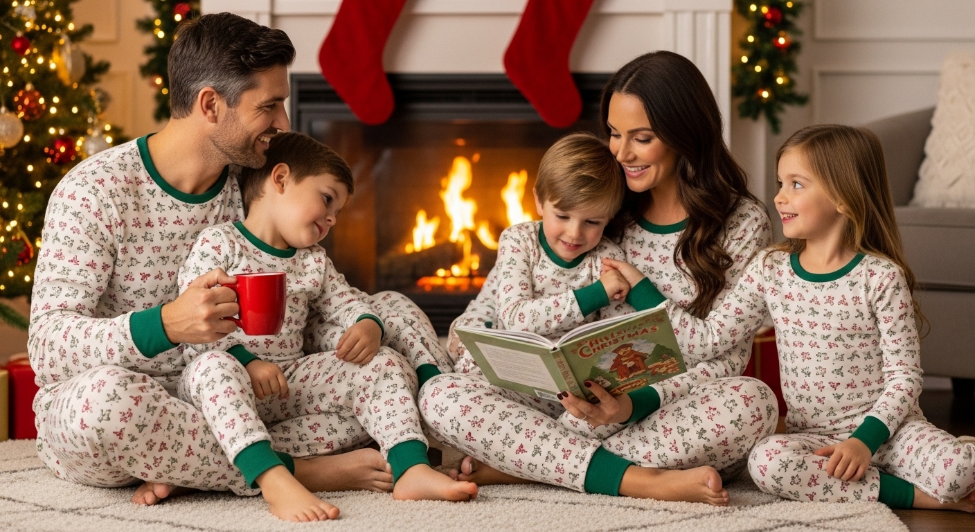 Matching Family Christmas Pajamas Bamboo Fabric Ideas