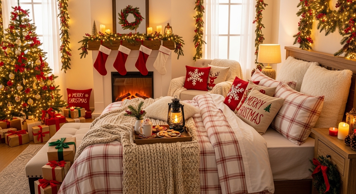 12 Cozy Christmas Bedroom Decor Ideas