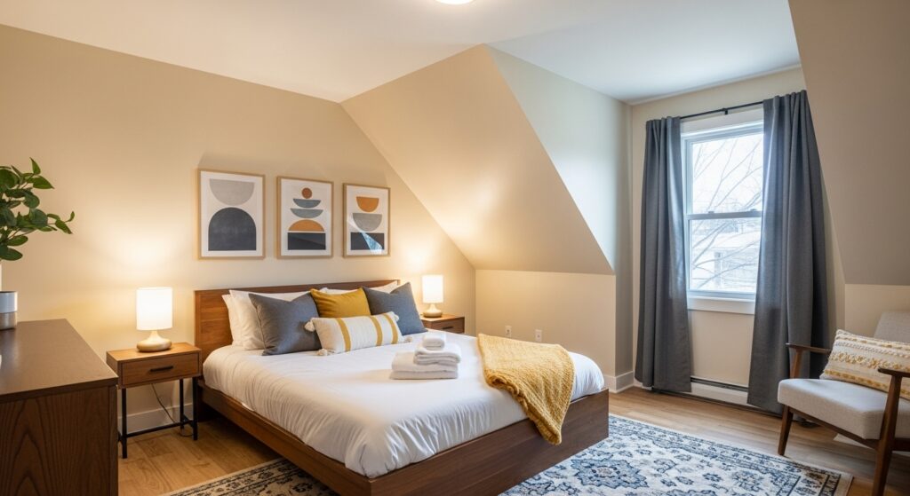 How to Decorate a Bedroom with Slanted Ceilings