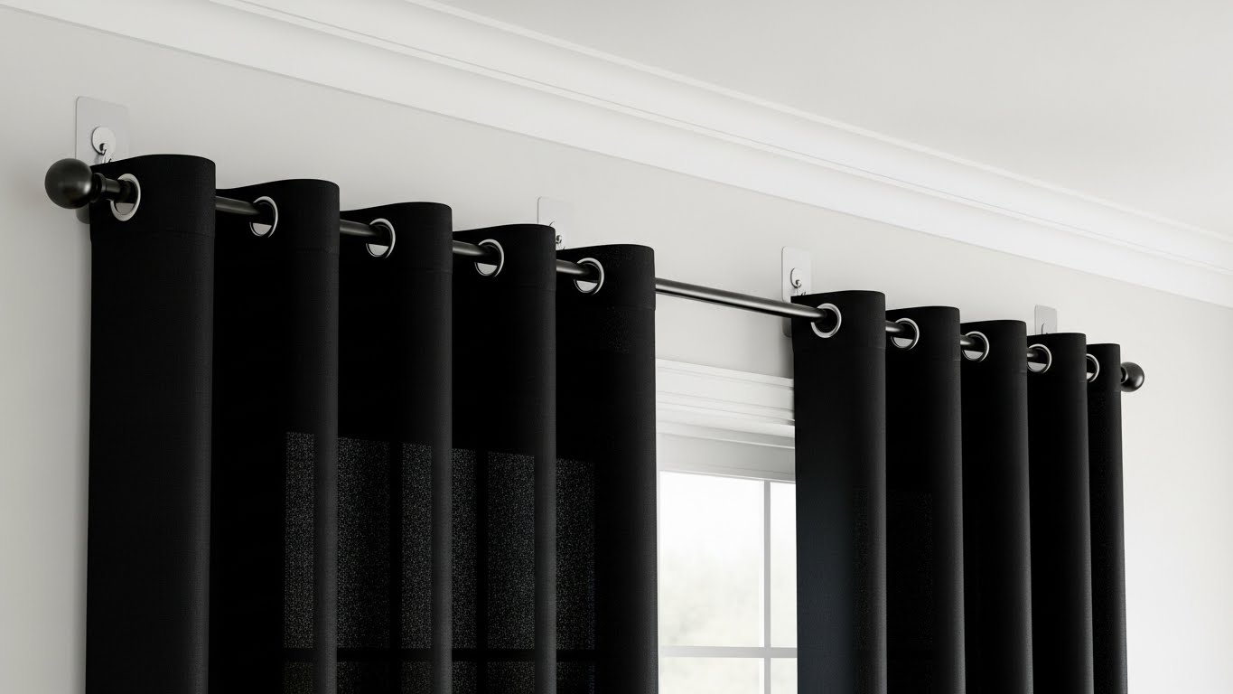 How to Install Blackout Curtains Without Drilling