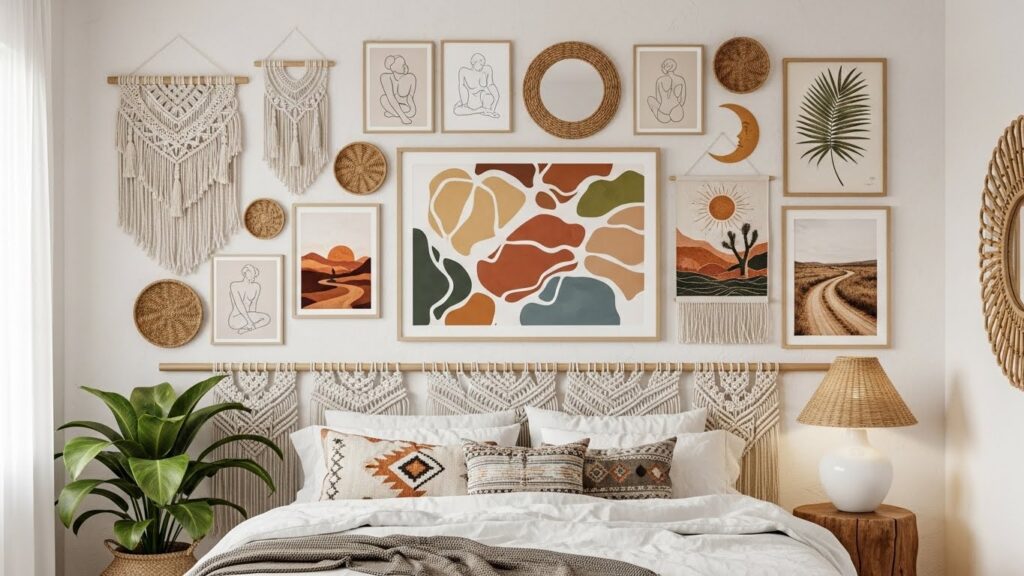 Which Wall Art Should I Hang in a Boho Bedroom
