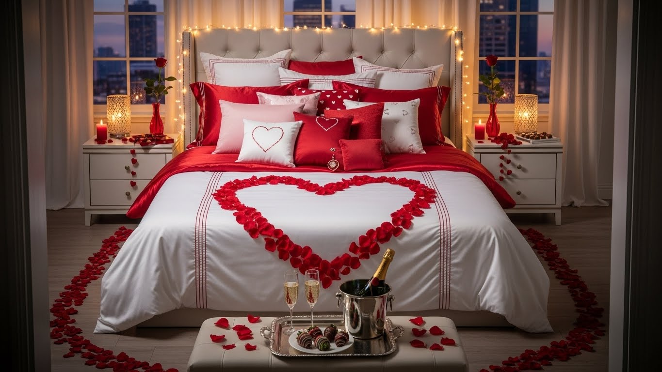 12 Romantic Valentine's Day Bed Setup Ideas