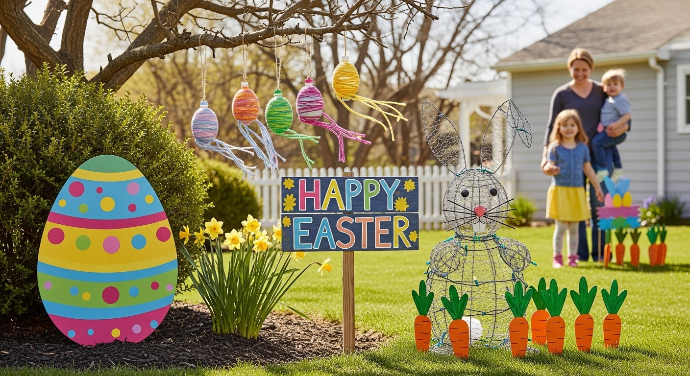 12 DIY Outdoor Easter Yard Decorations to Brighten Your Spring