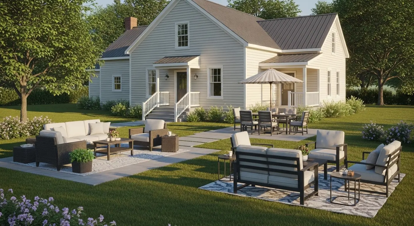 Farmhouse Backyard Furniture Sets Ideas