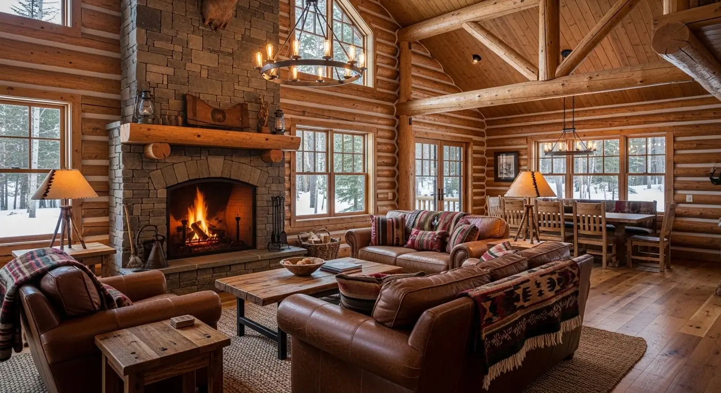 Rustic Log Cabin Interiors Ideas