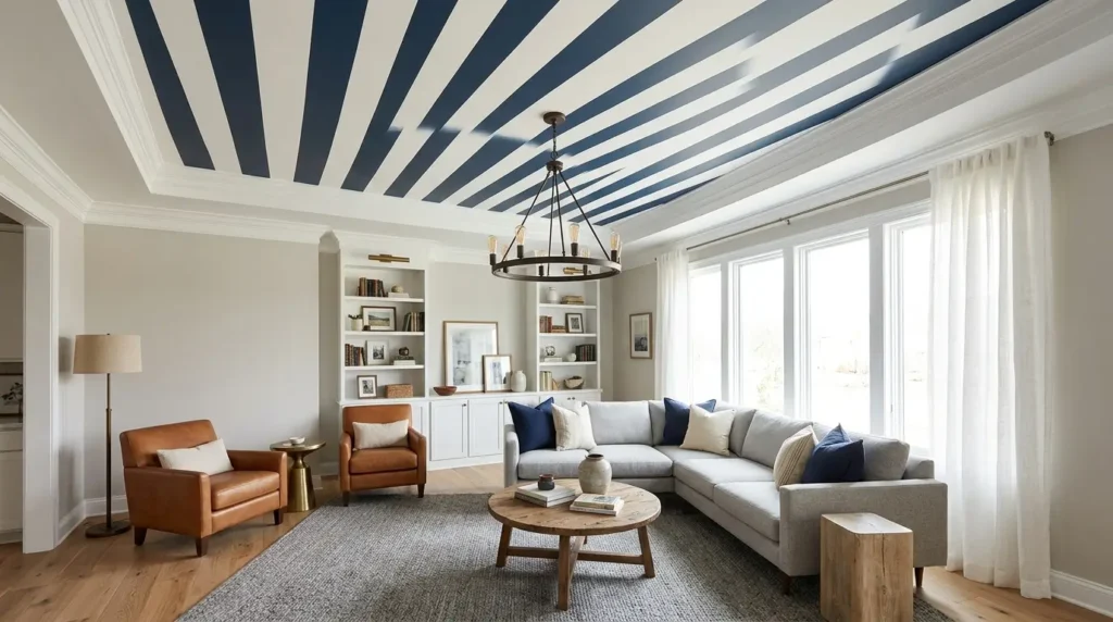 Stunning Striped Ceiling Paint Ideas
